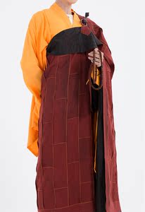 香云纱祖衣袈裟僧服高僧和尚高档纯植物绸缎布料觉牌相牌慈缘高僧