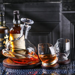 krosno波兰进口手工不倒翁水晶威士忌酒杯洋酒杯下xo酒瓶酒具套装