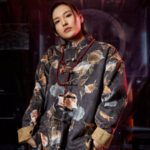 碧海潮生秋冬新款【花神】原创中国风国潮牌复古盘扣唐装外套男女