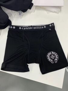 蛋蛋出品克罗心ch马蹄男女平角纯棉内裤潮牌酷网红打底四角裤衩