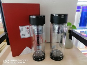 金力双层玻璃泡茶杯JL871-4/290nll礼盒包装871-5/350ml团购礼品
