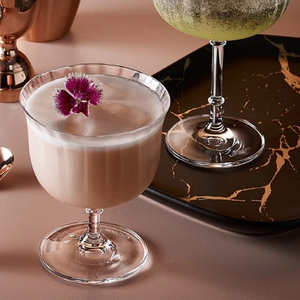酒吧聚采lucaris进口水晶鸡尾酒杯阔口酸酒杯蝶形杯波纹鸡尾酒杯