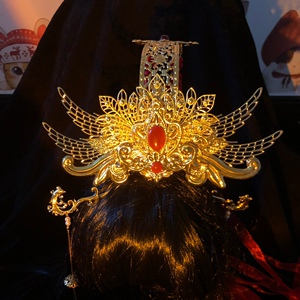 00蒙蒙嘟淘宝太子悦神发冠谢怜cos发冠华丽头冠花冠武神配饰汉服