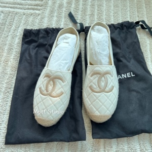 【mattstudio】chanel香奈儿经典双c渔夫鞋 帆布一脚蹬平底鞋