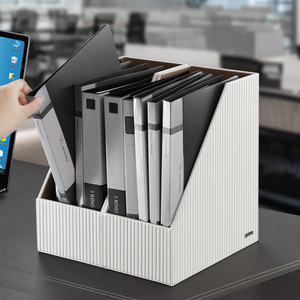 办公室文件架桌面立式三联资料置物框办公桌上a4文件夹分层收纳盒