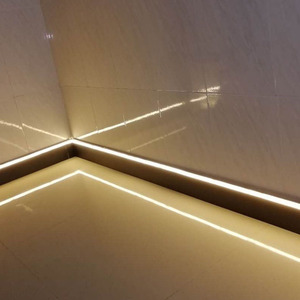 铝合金带LED灯踢脚线家装建材墙贴地板10公分平面前发光地脚线