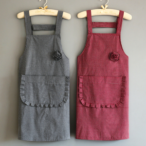 女士围裙漂亮时尚厨房家用做饭2024新款纯棉全棉布料夏天薄款透气