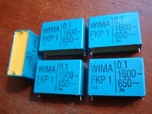 蓝威马蓝精灵 WIMA FKP1系 1600V 0.1UF 胆机偶合发烧无极电容