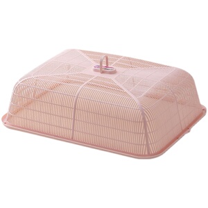 曲庭新款长方形菜罩塑料加大特大号家用餐桌罩防苍蝇盖菜罩食物遮