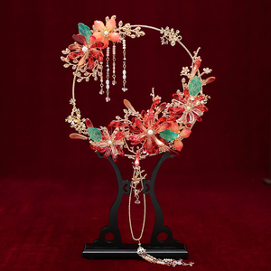 2021新款新娘中式镂空团扇捧花扇琉璃花仙美古风扇结婚遮面扇星奈