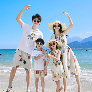 三亚海边度假海南巴厘岛旅游情侣装泰国出游亲子装速干套装沙滩装