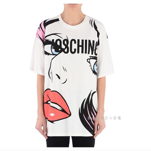 现货 意大利进moschino 红唇眼泪 限量大师系列波普漫画t恤 全棉