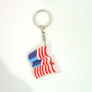 美国党徽国旗挂件钥匙扣圈 旗帜胸牌国徽挂饰单位小礼品日本站牌