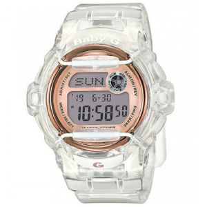 代购casio卡西欧baby-g bg-169g-7b女款手表白色玫瑰金