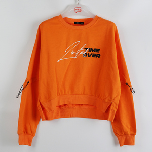 n a纳迪亚休闲服lp32302女款简约时尚短款宽松圆领长袖