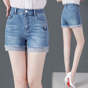 短裤女高腰夏季2019新款韩版显瘦女士牛仔裤外穿夏天热裤子薄款潮