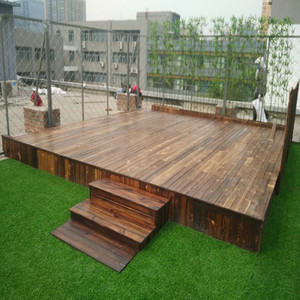 北京户外防腐木碳化木地板葡萄架围栏护栏花园露台平台庭院外墙板