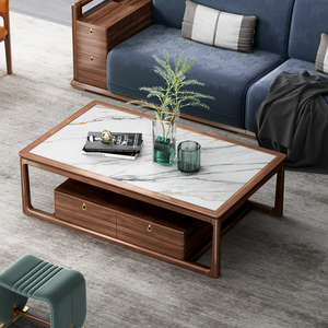 实木沙发茶几组合新中式