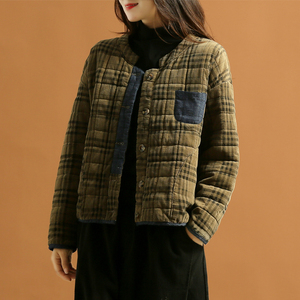 棉麻女装棉衣外套秋冬中式唐装旗袍夹棉加厚短款小棉袄壹形靓旗舰店