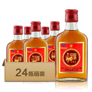 中国劲酒 低度35度 保真 小瓶养身酒125ml24支 地区包邮破损包赔