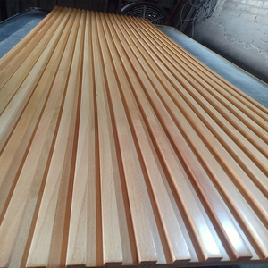 漆烤定制榉木实木格栅板电视背景墙木饰面板材长城板护墙板装饰板