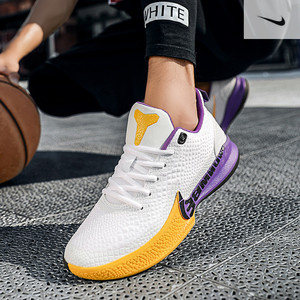 耐克aj夏季科比12代篮球鞋学生网面运动鞋黑曼巴男低帮球鞋童鞋潮