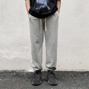 搭配椰子yeezy神裤ins侃爷同款纯色灰色束口男女休闲宽松长卫裤潮