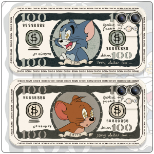 钞票猫和老鼠适用于iphone12手机壳苹果11液态硅胶12promax软壳x/xs