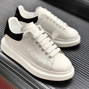 网红麦昆达小白鞋女2021新款春秋真皮厚底增高松糕底麦坤情侣板鞋