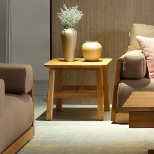 实木原生态浅色沙发边几现代简约角几边柜小方桌子爱扬家具旗舰店