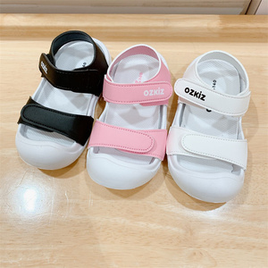 打折款OZKIZ韩国童装专柜代购夏款1男女童舒适魔术贴洋气凉鞋F11U