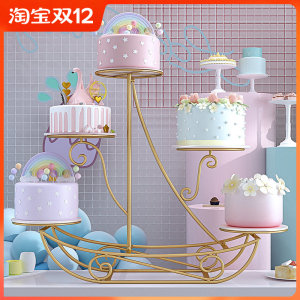 欧式多层蛋糕橱窗展示架 创意五层蛋糕模型架婚庆甜品架子 生日