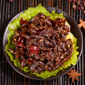 蓉李记冷吃牛肉干四川自贡小吃盐帮菜香辣麻辣牛肉干卤味熟食零食