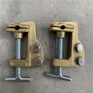 纯铜接地卡子接地线夹子接地线卡子双孔单孔接线地夹子铜接地夹