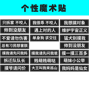 个性化狗狗魔术贴胸背带字帖侧标粘贴选订定制自定义文字设计宠物