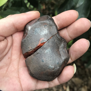 天然凉山南红玛瑙柿子红原石半明料毛石开口石