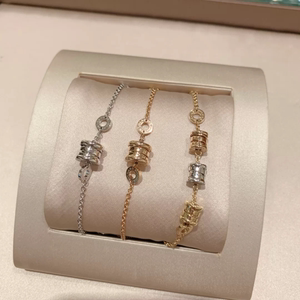 bvlgari/宝格丽b.zero118k玫瑰金弹簧小蛮腰无钻手链手环女士女款