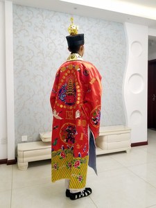 机绣五雷法衣/正一派法衣龙虎山高功法衣绛衣天师府道袍法袍道士