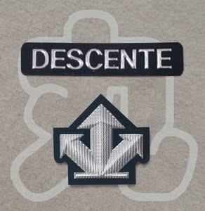 新品潮牌迪桑特descente标志补丁贴百搭时尚贴花羽绒服装饰品字母