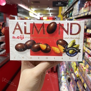 香港代购 日本进口MEIJI明治ALMOND杏仁坚果夹心巧克力88g盒装
