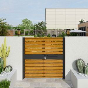 庭院子母门单双开门花园入户门小门不锈钢铝合金铁艺户外栅栏后门