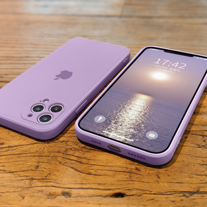 苹果12手机壳iphone12新款紫色直边液态2promax手机套镜头全包防摔12