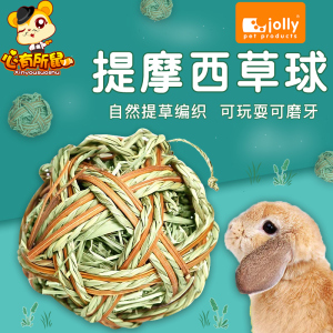 包邮 Jolly提摩西草球 兔子磨牙用品龙猫荷兰猪小宠兔子草编玩具