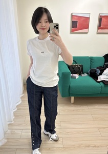 2024夏季新款韩国出口单 男女同款 纯棉 经典圆领字母款  短袖T恤