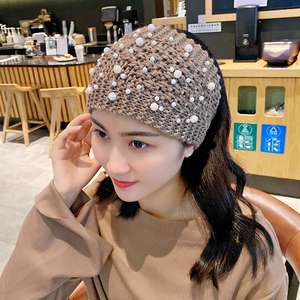 发带遮额头神器遮白发发箍遮发遮盖神器女士宽边头箍网红针织头饰