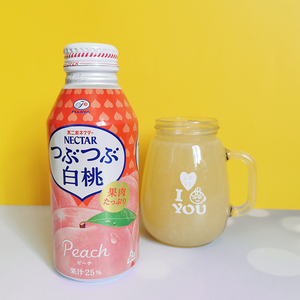 日本进口fujiya不二家nectar白桃汁水蜜桃味桃子25%果肉果汁饮料