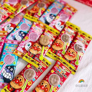 日本本土不二家面包超人巧克力mini棒棒糖草莓护齿儿童棒棒糖25本