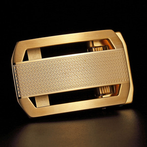 不锈钢无牙无孔自动扣头高档皮带扣男士腰带卡子纯钢裤带头3.8cm