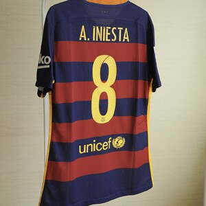 巴塞罗那巴萨 伊涅斯塔 1516赛季 西甲 主场 更衣室落场版球衣