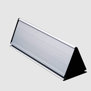 三角牌银行桌摆三角台台座评委座牌岗位立式接待铝合金三角桌牌